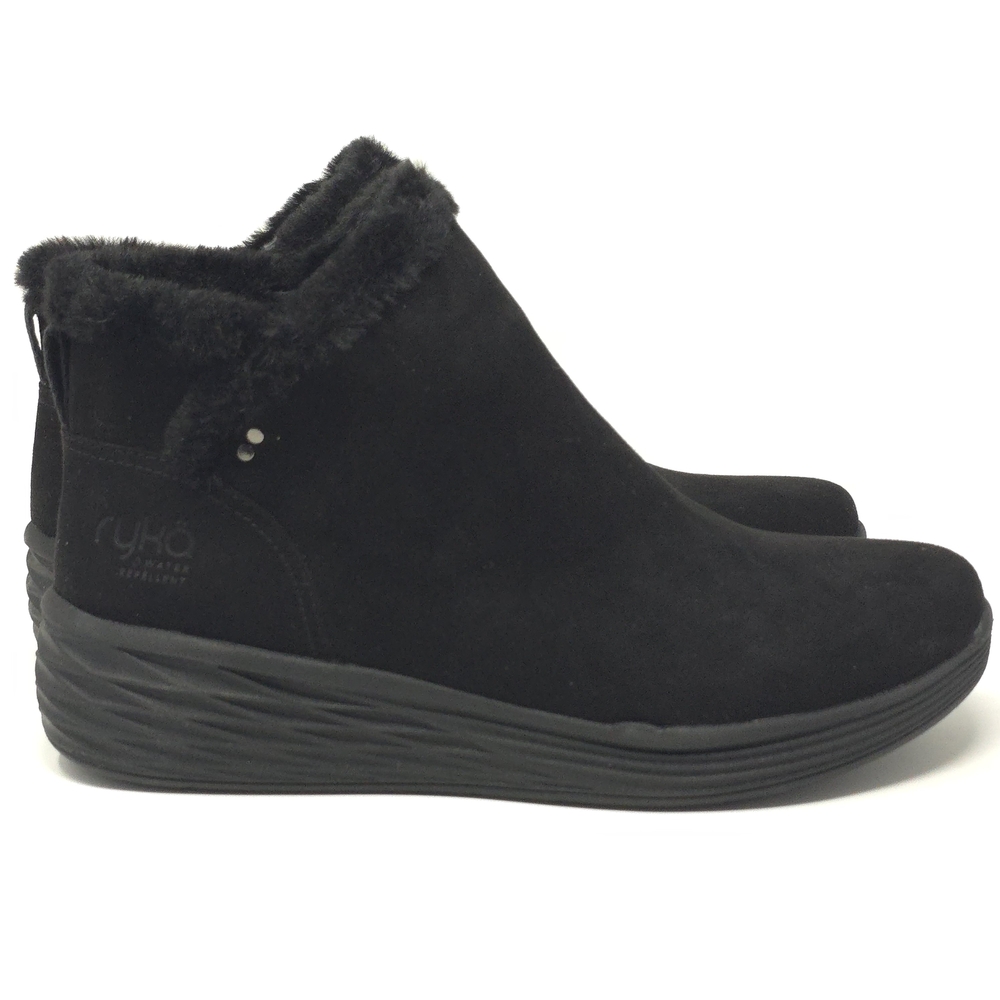 Ryka Nimbus Black Water Repellent Faux Fur Booties Size 9.5M - Picture 3 of 14